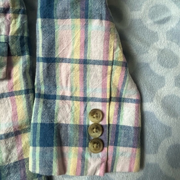 Janie and Jack Multicolor Plaid Blazer - Picture 5 of 7